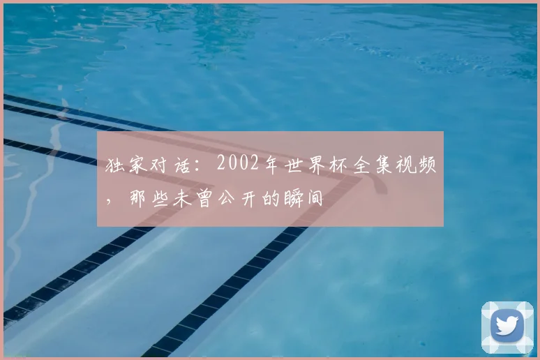独家对话:2002年世界杯全集视频,那些未曾公开的瞬间